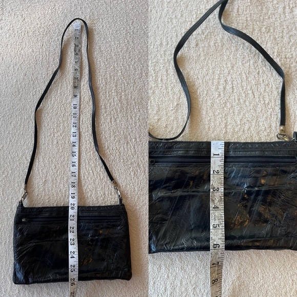 Vintage EL-ELEGANCE Black Glossy Shoulder Bag - Picture 12 of 16